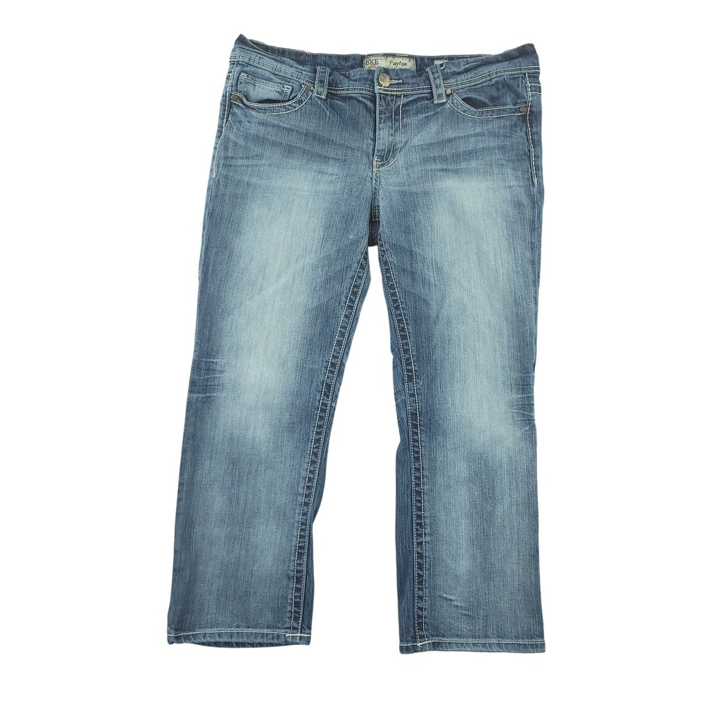 BKE Payton Jeans Womens 36x26Blue Medium Wash Mid Rise Straight Stretch Denim